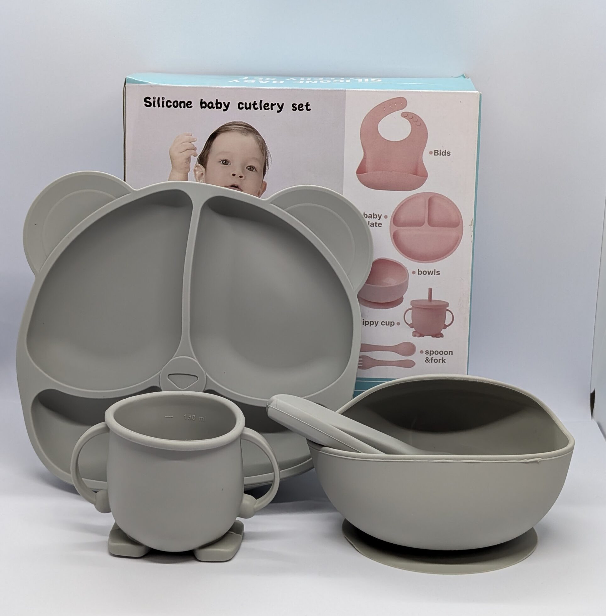 5-Piece Silicone Baby Feeding Set