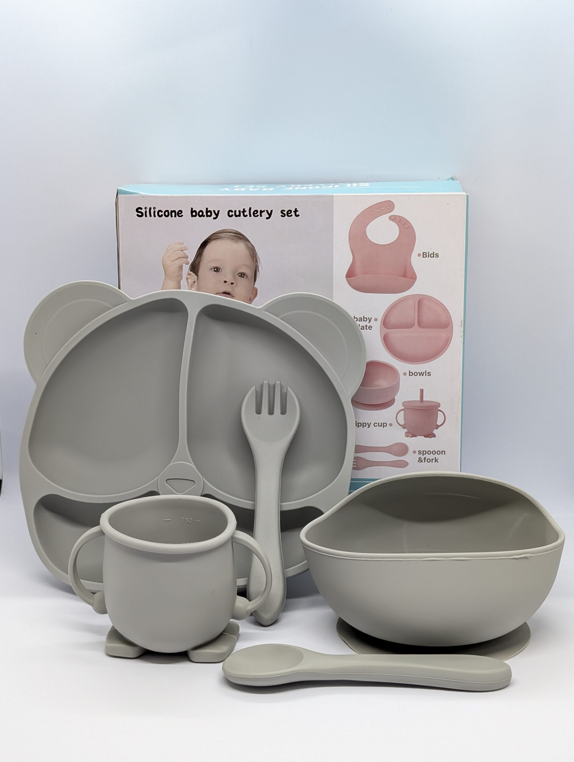 5-Piece Silicone Baby Feeding Set