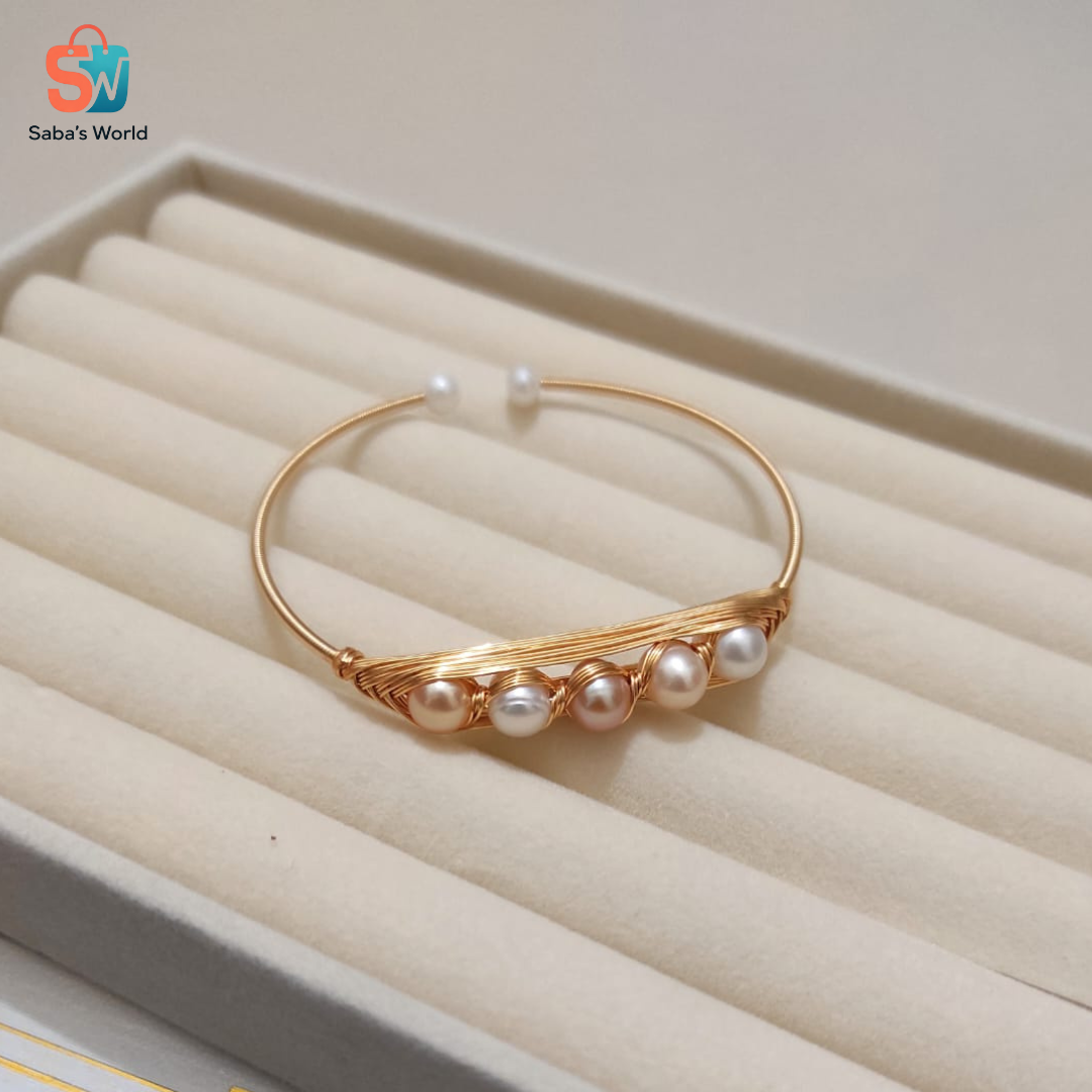 Pearl Open Cuff Bracelet for Women