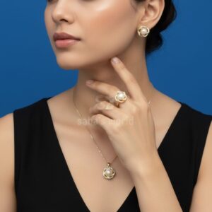 elegant-pink-freshwater-pearl-jewelry-set-with-gold-finish-necklace-earrings-adjustable-ring