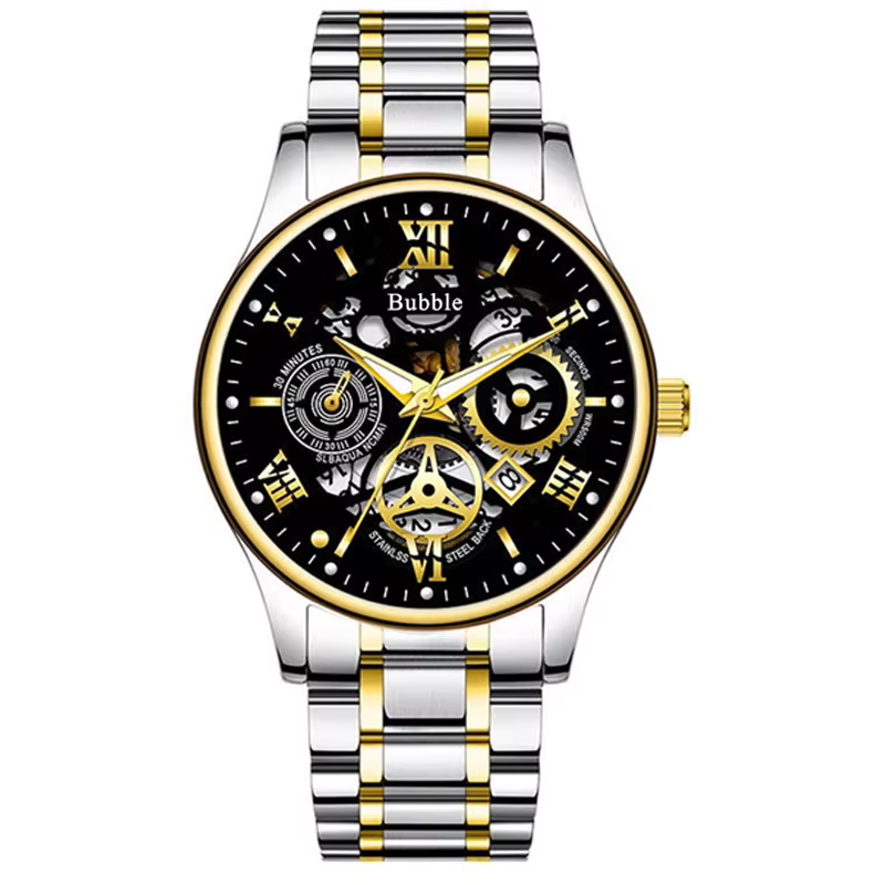 Bubble Men’s Luxury Skeleton Mechanical Watch
