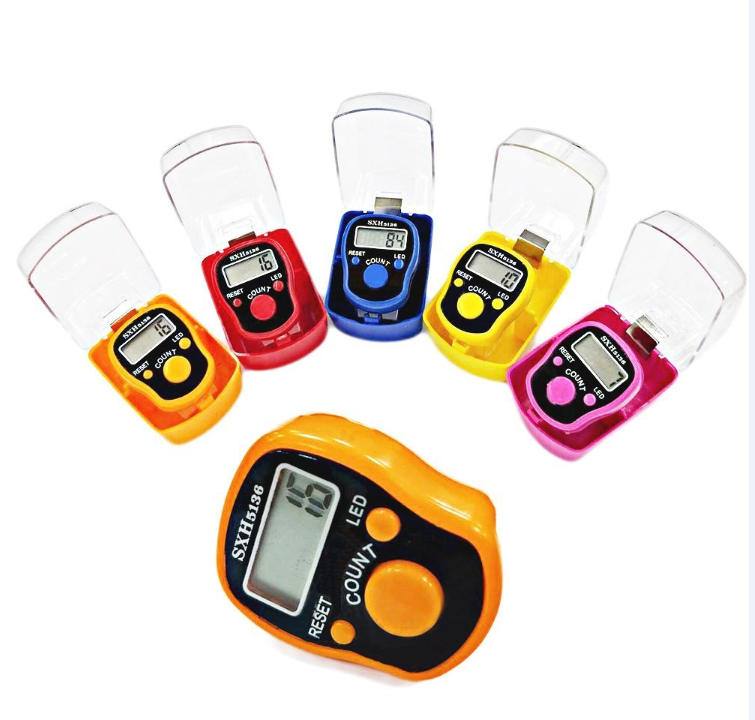 Premium Digital Tasbih Tally Counter with LED Light – Adjustable Finger Wearable